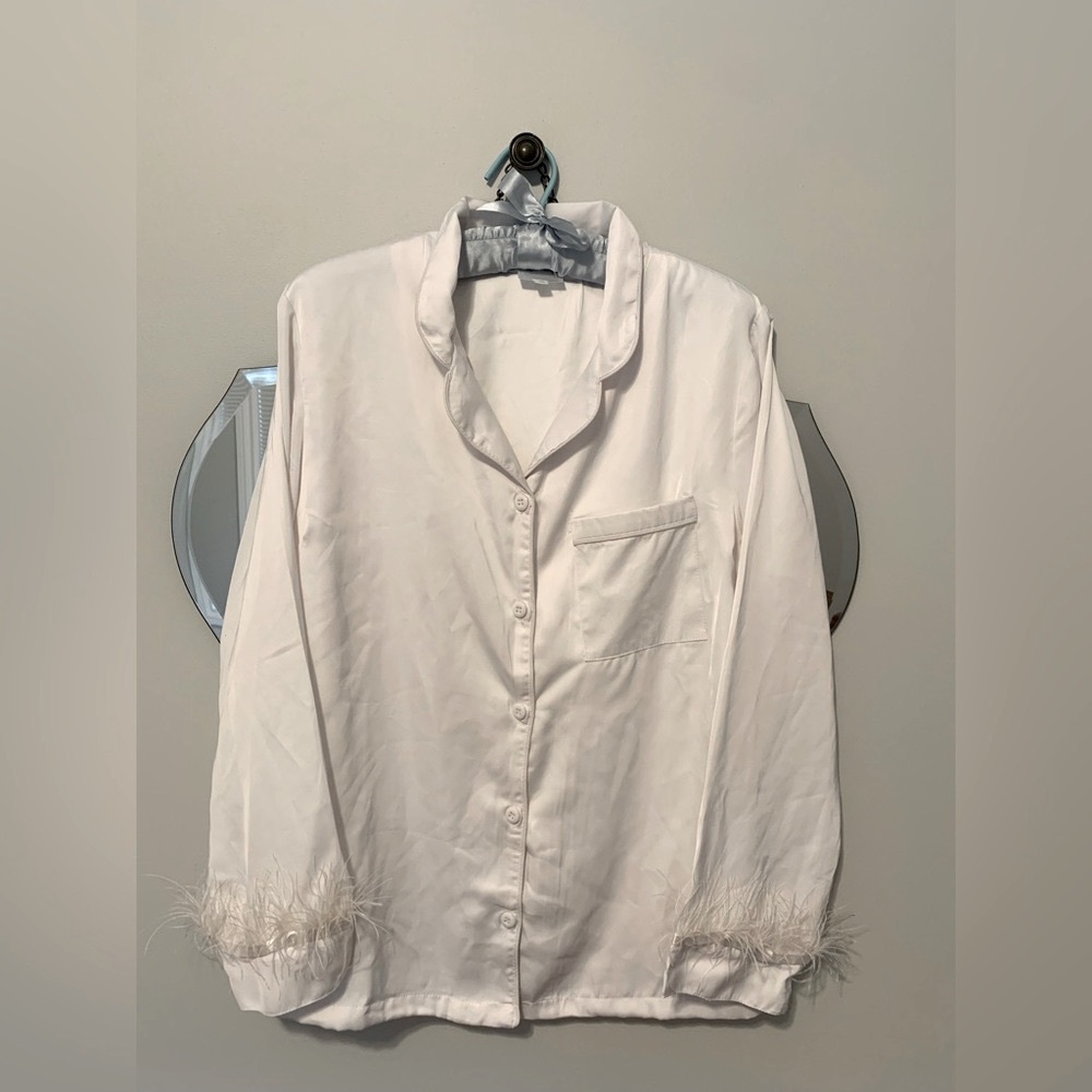Bespoke Loungewear bridal white pajamas